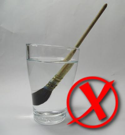 Do not immerse the brush in water