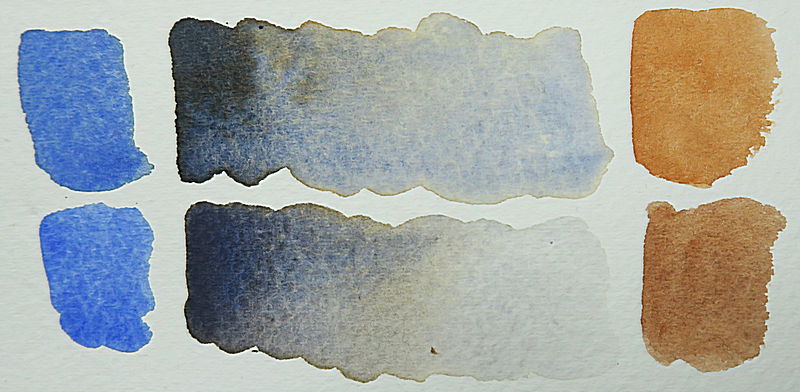 French ultramarine mixed with burnt sienna