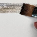 Paint grass with a flat brush
