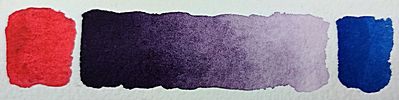 Kinakridonrött +  Ftaloblått blir violett